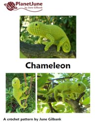 (image for) Chameleon (lizard) amigurumi crochet pattern