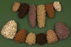 (image for) Pine Cone Collection: SIX realistic crochet patterns