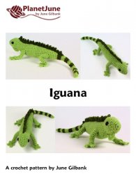(image for) Iguana (lizard) amigurumi crochet pattern