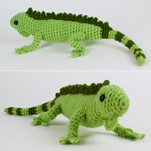 (image for) Iguana (lizard) amigurumi crochet pattern
