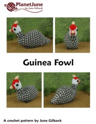 (image for) Guinea Fowl amigurumi bird crochet pattern