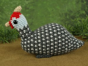 Guinea Fowl amigurumi bird crochet pattern