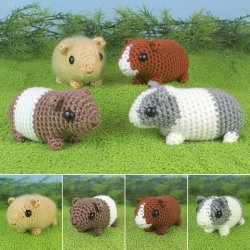 (image for) Baby Guinea Pigs - four amigurumi crochet patterns