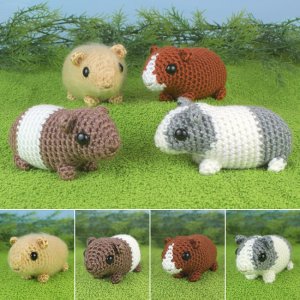 Baby Guinea Pigs - four amigurumi crochet patterns