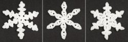 (image for) Snow Star Ornaments crochet pattern: 3 unique designs