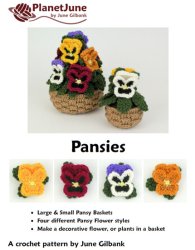 Pansies crochet pattern (pansy baskets)