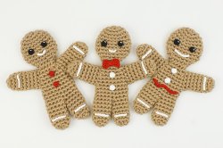 (image for) Gingerbread Man amigurumi crochet pattern