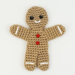 Gingerbread Man amigurumi crochet pattern