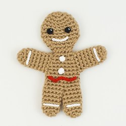 Gingerbread Man amigurumi crochet pattern