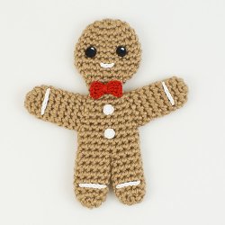 Gingerbread Man amigurumi crochet pattern