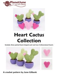 Heart Cactus Collection: FIVE crochet patterns