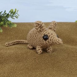 (image for) Mini Mammals: three amigurumi crochet patterns: Sengi, Jerboa, Mouse