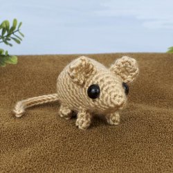Mini Mammals: three amigurumi crochet patterns: Sengi, Jerboa, Mouse