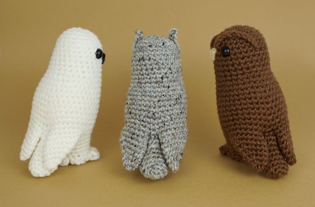 (image for) Owl Collection: THREE amigurumi owl crochet patterns - Click Image to Close