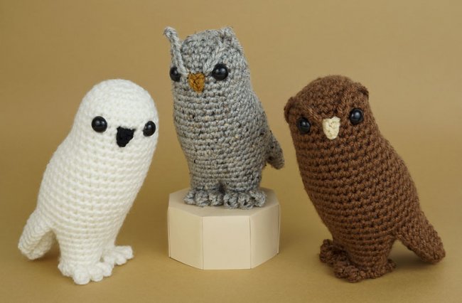 (image for) Owl Collection: THREE amigurumi owl crochet patterns - Click Image to Close