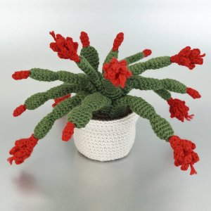 (image for) Christmas Cactus crochet pattern