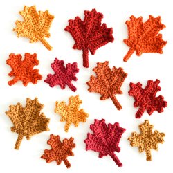 (image for) Maple Leaf Collection & Canadian Flag: THREE crochet patterns