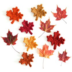 (image for) Maple Leaf Collection & Canadian Flag: THREE crochet patterns