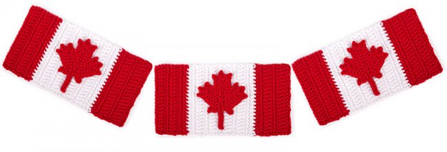 (image for) Maple Leaf Collection & Canadian Flag: THREE crochet patterns - Click Image to Close