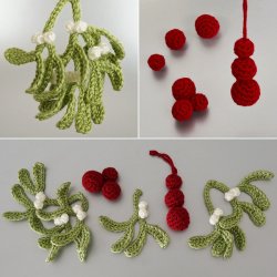 (image for) Christmas Decor Set 2: Mistletoe & Mini Baubles crochet patterns