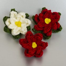 Christmas Decor Set 4: Poinsettia & Bells crochet patterns