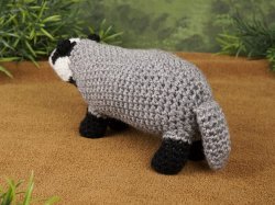 (image for) Badger amigurumi crochet pattern