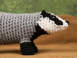 (image for) Badger amigurumi crochet pattern