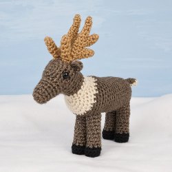 Reindeer - Caribou realistic PLUS Red-Nosed Rudolph amigurumi crochet pattern