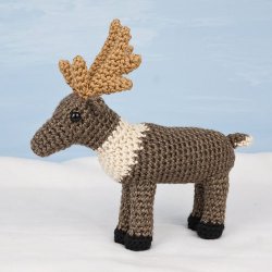 (image for) Reindeer - Caribou realistic PLUS Red-Nosed Rudolph amigurumi crochet pattern