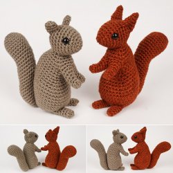 Squirrel amigurumi crochet pattern