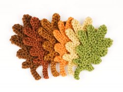 Oak Leaf Collection & Life-Sized Acorn: THREE crochet patterns