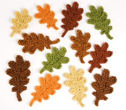 Oak Leaf Collection & Life-Sized Acorn: THREE crochet patterns