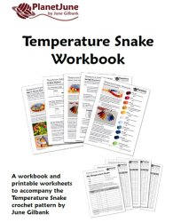 (image for) Temperature Snake amigurumi crochet pattern and workbook