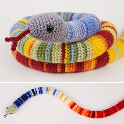 Temperature Snake amigurumi crochet pattern and workbook