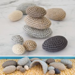 (image for) Stone Collection & Underwater Cave: FOUR crochet patterns