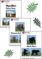 Black, Brown & Polar Bears: THREE amigurumi crochet patterns