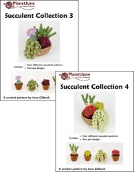 (image for) Succulent Collections 3 and 4 - EIGHT crochet patterns