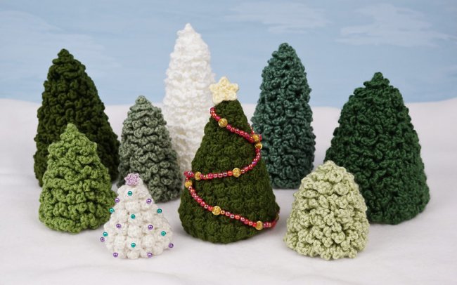 (image for) Christmas Trees Sets 1 and 2 crochet patterns - Click Image to Close