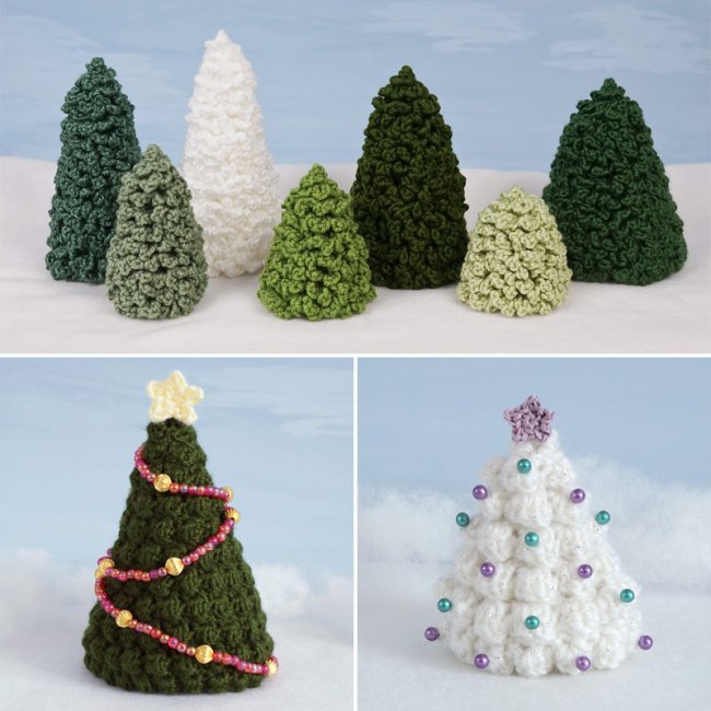 (image for) Christmas Trees Sets 1 and 2 crochet patterns - Click Image to Close