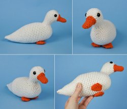 (image for) Duck and Goose Families amigurumi crochet patterns (adults & babies)