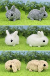 (image for) Baby Bunnies - three amigurumi bunny crochet patterns