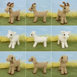 (image for) Farmyard Goats amigurumi crochet pattern