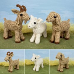 (image for) Farmyard Goats amigurumi crochet pattern