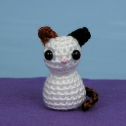 (image for) PocketAmi Set 6: Pets - three amigurumi crochet patterns: Puppy, Kitten, Parrot