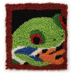 (image for) Punchneedle Embroidery Pattern: Red-Eyed Tree Frog