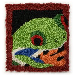 (image for) Punchneedle Embroidery Pattern: Red-Eyed Tree Frog