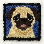 (image for) Punchneedle Embroidery Pattern: Pug
