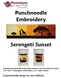 (image for) Punchneedle Embroidery Pattern: Serengeti Sunset