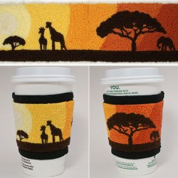 (image for) Punchneedle Embroidery Pattern: Serengeti Sunset