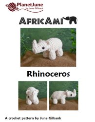 (image for) AfricAmi Rhinoceros amigurumi crochet pattern